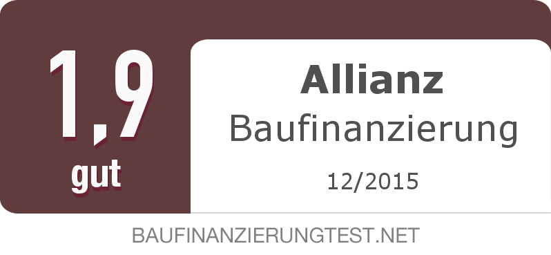 Testsiegel: Allianz Baufinanzierung width=