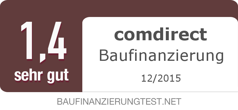 Testsiegel: comdirect Baufinanzierung width=