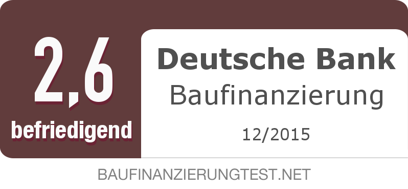 Testsiegel: Deutsche Bank Baufinanzierung width=