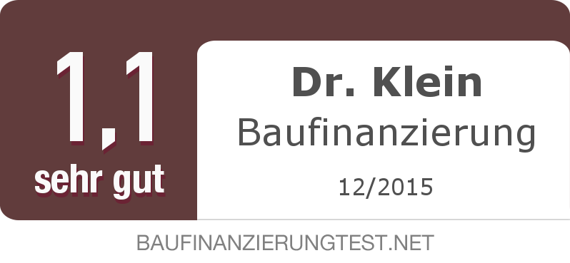 Testsiegel: Dr. Klein Baufinanzierung width=