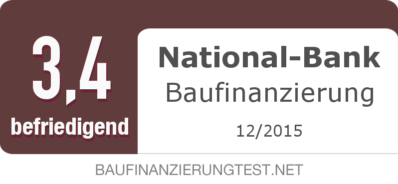 Testsiegel: National-Bank Baufinanzierung width=